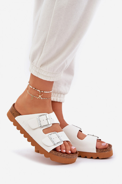 Elegantello classico Femminile Pantofole Big Star LL274480 Colore bianco