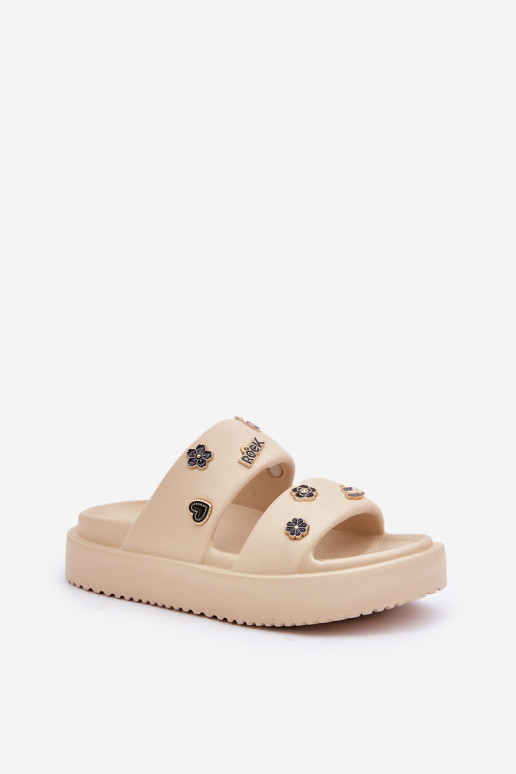 Pantofole leggere Pantofole da donna Z Przypinkami beige Ravanala Pantofole leggere Pantofole da donna Z Przypinkami beige Ravanala