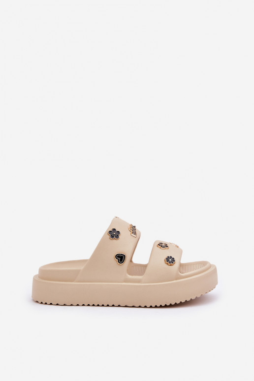 Pantofole leggere Pantofole da donna Z Przypinkami beige Ravanala Pantofole leggere Pantofole da donna Z Przypinkami beige Ravanala