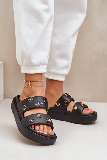 Pantofole leggere Pantofole da donna Z Przypinkami colore nero Ravanala 2