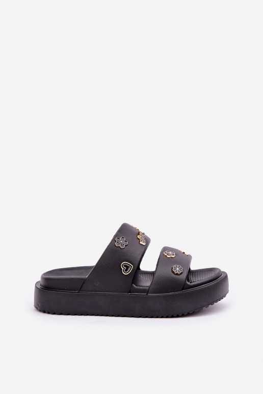 Pantofole leggere Pantofole da donna Z Przypinkami colore nero Ravanala Pantofole leggere Pantofole da donna Z Przypinkami colore nero Ravanala