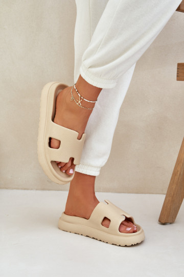 Pantofole leggere Pantofole Con ritagli beige Neladith