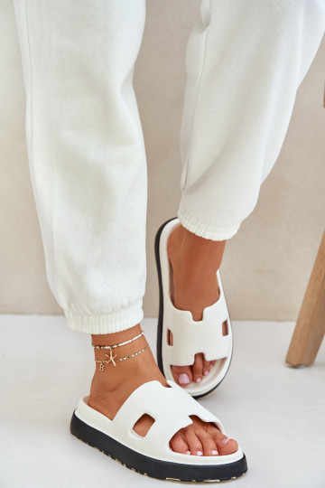 Pantofole leggere Pantofole Con ritagli Colore bianco Neladith