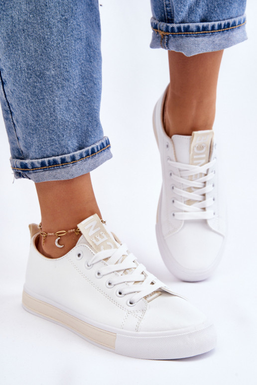 Sneakers modello classico Bianco-beige Ville Sneakers modello classico Bianco-beige Ville