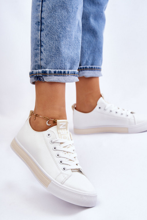 Sneakers modello classico Bianco-beige Ville Sneakers modello classico Bianco-beige Ville