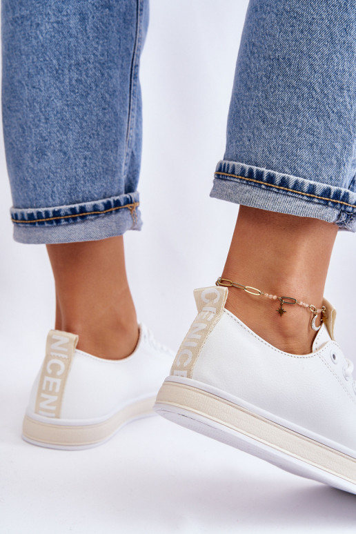Sneakers modello classico Bianco-beige Ville Sneakers modello classico Bianco-beige Ville