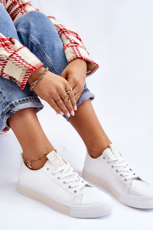 Sneakers modello classico Bianco-beige Ville Sneakers modello classico Bianco-beige Ville
