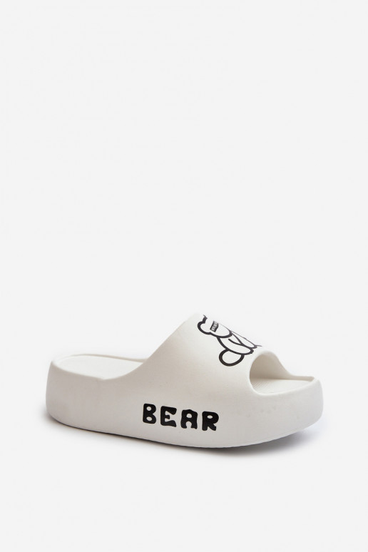 Pantofole leggere Pantofole da donna con suole massicce alla moda Con Orso Colore bianco Lamira Pantofole leggere Pantofole da donna con suole massicce alla moda Con Orso Colore bianco Lamira