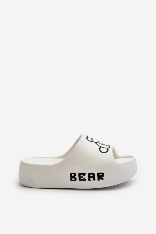 Pantofole leggere Pantofole da donna con suole massicce alla moda Con Orso Colore bianco Lamira Pantofole leggere Pantofole da donna con suole massicce alla moda Con Orso Colore bianco Lamira