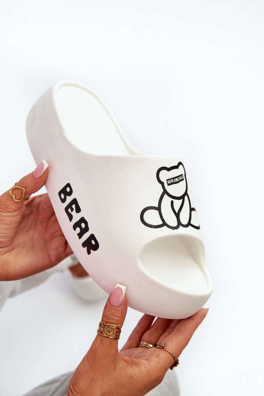 Pantofole leggere Pantofole da donna con suole massicce alla moda Con Orso Colore bianco Lamira Pantofole leggere Pantofole da donna con suole massicce alla moda Con Orso Colore bianco Lamira