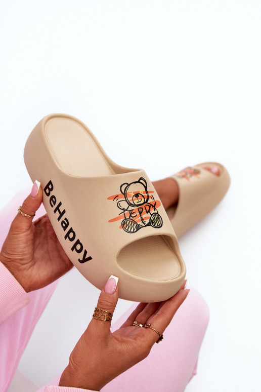  Pantofole da donna Su una suola spessa Con Orso Pantofole leggere beige Serefina