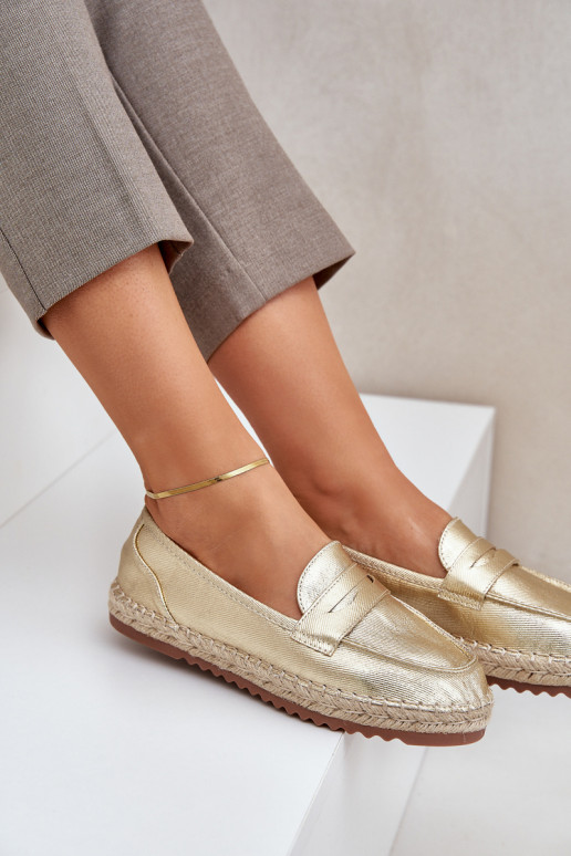 Espadrillas Con JutoAa Plecionką Su una suola piatta colore dorato Shilova Espadrillas Con JutoAa Plecionką Su una suola piatta colore dorato Shilova