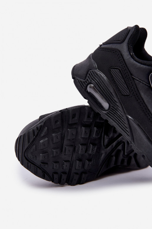 Scarpe modello sneaker da bambino con chiusure adesive, colore nero Krissandra