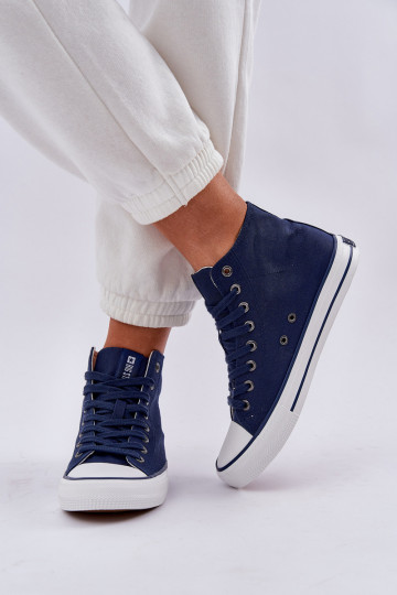 Femminile scarpe per il tempo libero con suola Big Star DD274333 blu scuro