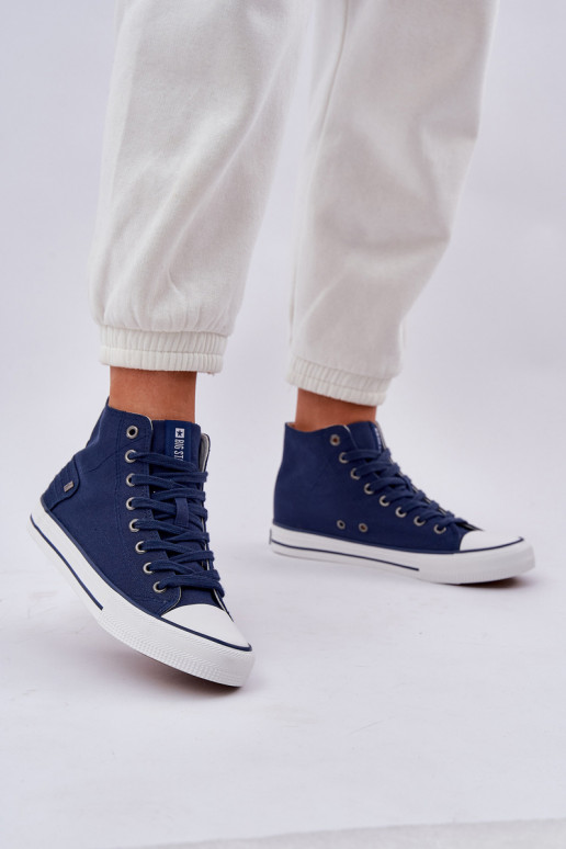 Femminile scarpe per il tempo libero con suola Big Star DD274333 blu scuro