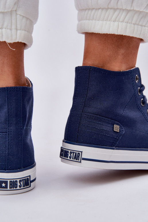 Femminile scarpe per il tempo libero con suola Big Star DD274333 blu scuro