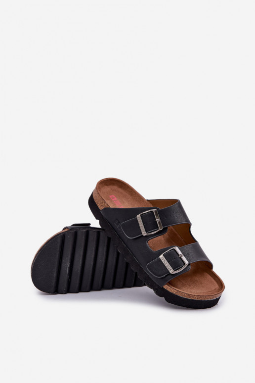 Ciabatte da uomo leggere con fibbie in ecopelle Big Star NN174531 colore nero