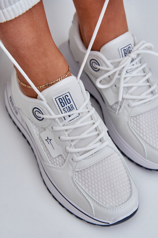 scarpe da ginnastica Scarpe modello sneakers Femminile Big Star NN274A103 HI-POLY SYSTEM Bianco-blu scuro