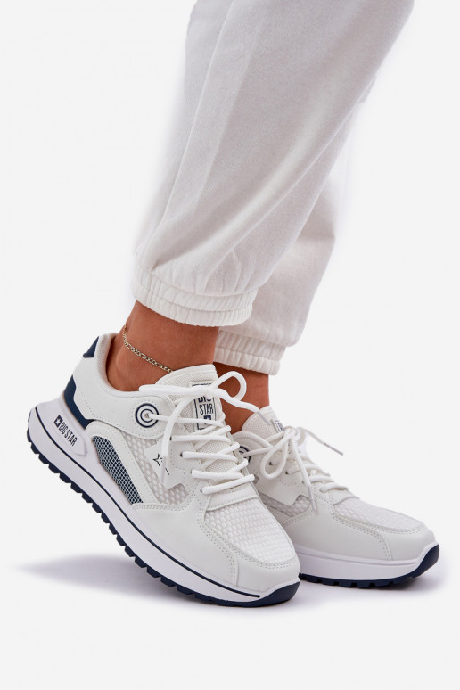 scarpe da ginnastica Scarpe modello sneakers Femminile Big Star NN274A103 HI-POLY SYSTEM Bianco-blu scuro