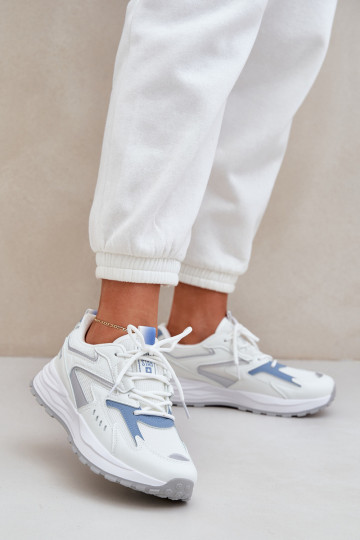 scarpe da ginnastica Femminile Big Star NN274A094 HI-POLY SYSTEM Bianco-colore blu