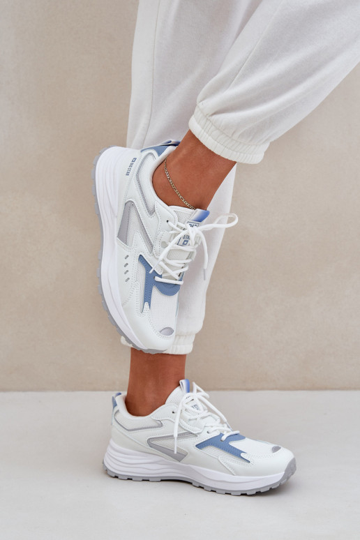 scarpe da ginnastica Femminile Big Star NN274A094 HI-POLY SYSTEM Bianco-colore blu