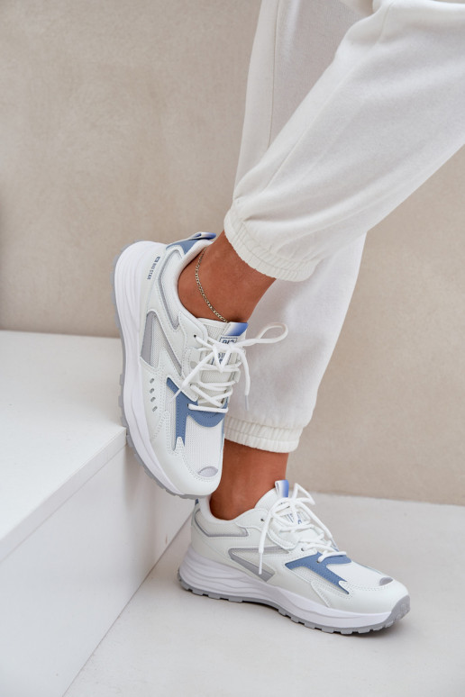 scarpe da ginnastica Femminile Big Star NN274A094 HI-POLY SYSTEM Bianco-colore blu