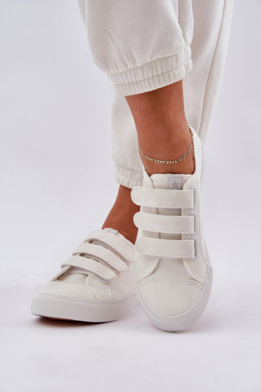 Gioventù scarpe da ginnastica con suola piatta con chiusure adesive Colore bianco Dilan Gioventù scarpe da ginnastica con suola piatta con chiusure adesive Colore bianco Dilan