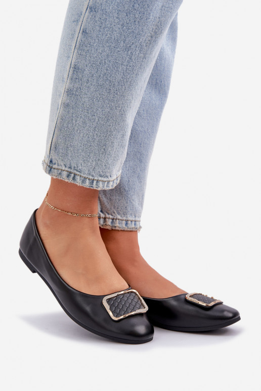 Eko Ballerine con ornamenti colore nero Tulnelia