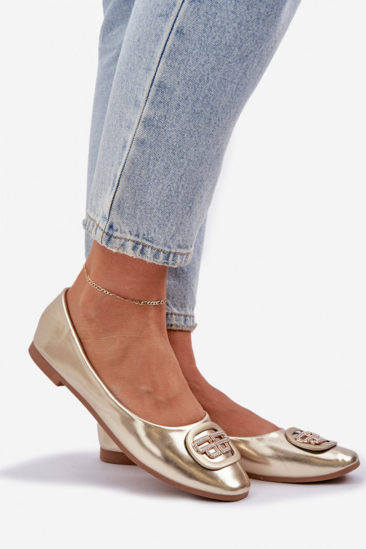 Ballerine Su una suola piatta con ornamenti colore dorato Ainoria