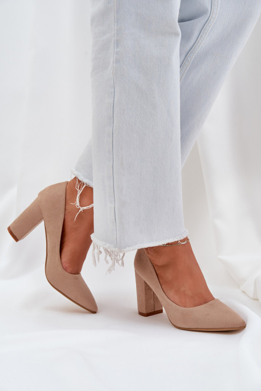 Scarpe col tacco alto in ecopelle scamosciataoAe beige Florena Scarpe col tacco alto in ecopelle scamosciataoAe beige Florena