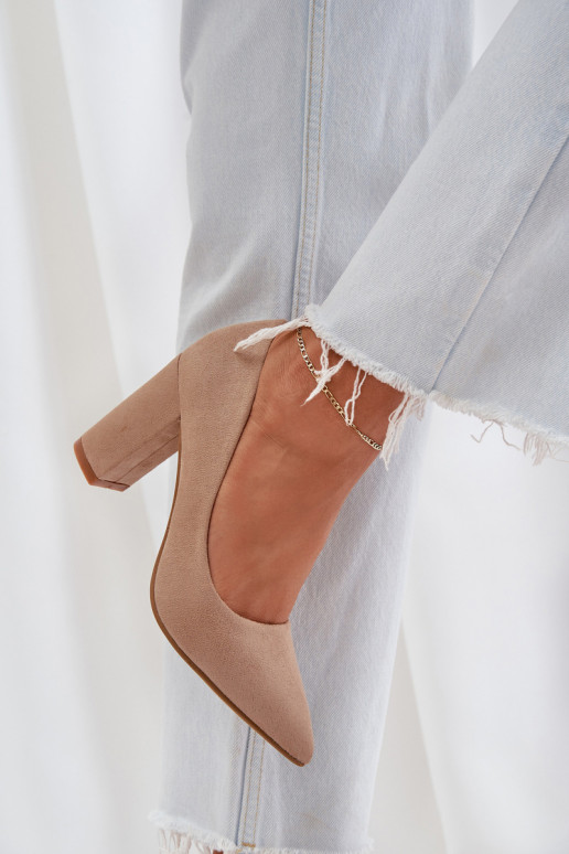 Scarpe col tacco alto in ecopelle scamosciataoAe beige Florena Scarpe col tacco alto in ecopelle scamosciataoAe beige Florena