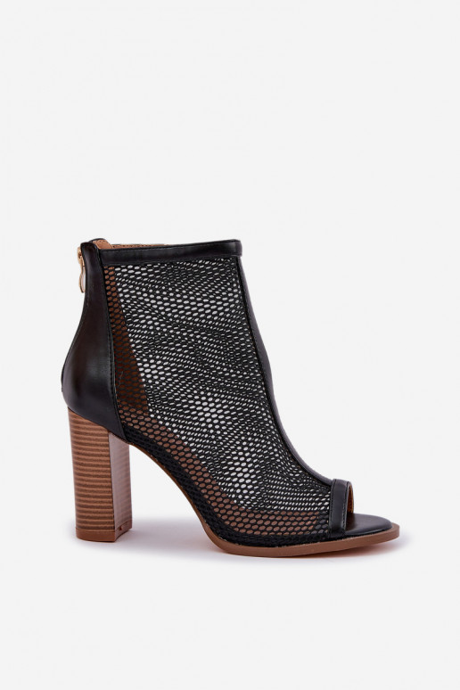 sandali con i tacchi con uno stivale colore nero Taniffia