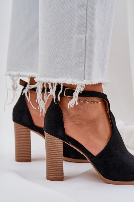 sandali con i tacchi Z in ecopelle scamosciatau colore nero Lanadriena sandali con i tacchi Z in ecopelle scamosciatau colore nero Lanadriena