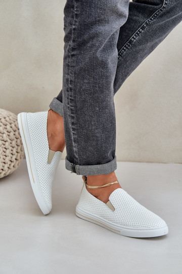 Un modello convincente Eko Pelle Femminile Scarpe da ginnastica scarpe casual con una nota colore avorio Zalinne