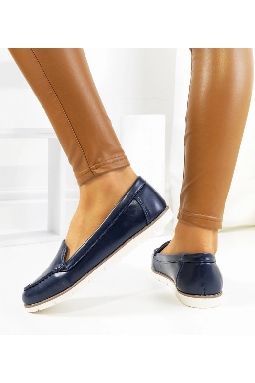 Mocassini Montez blu navy da donna