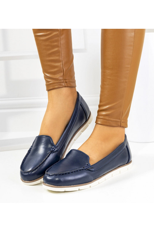 Mocassini Montez blu navy da donna