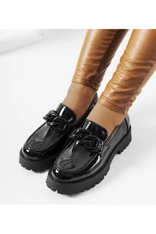 Scarpe nere in vernice con suola...