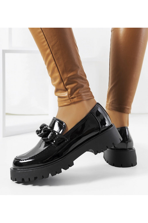 Scarpe nere in vernice con suola...