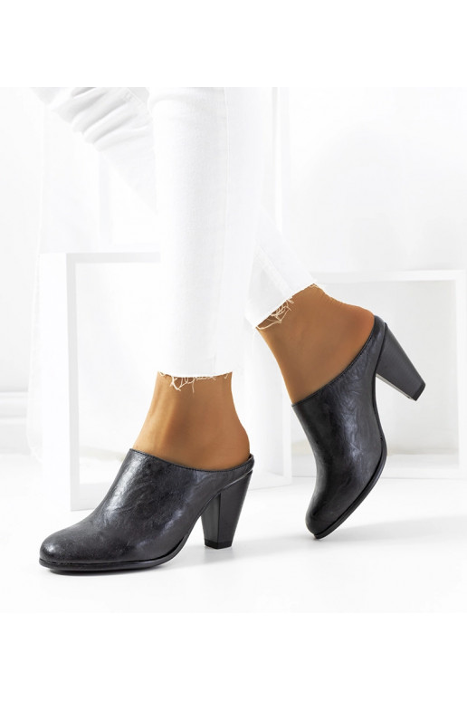 Mules con tacco Plotkin nere