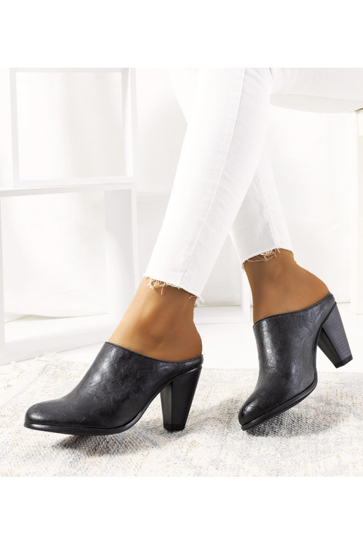 Mules con tacco Plotkin nere