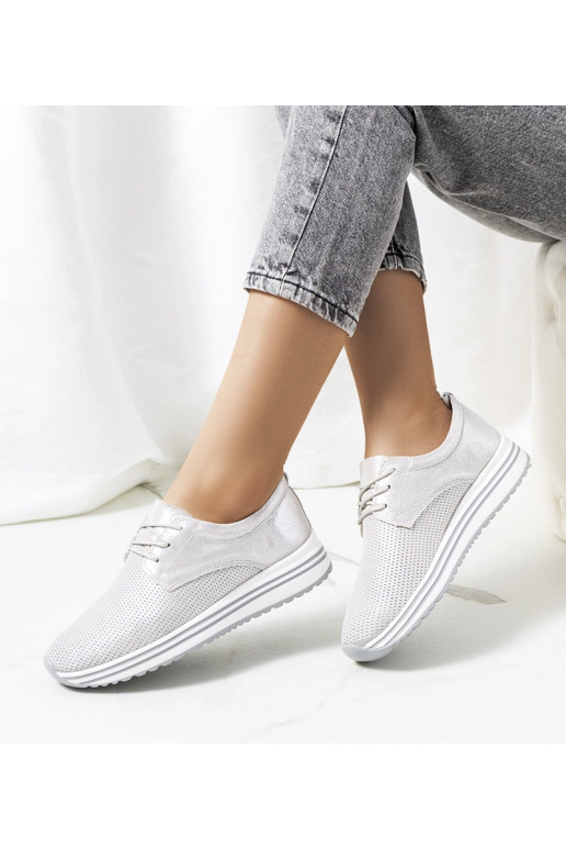 Sneakers in pelle Serra argentata
