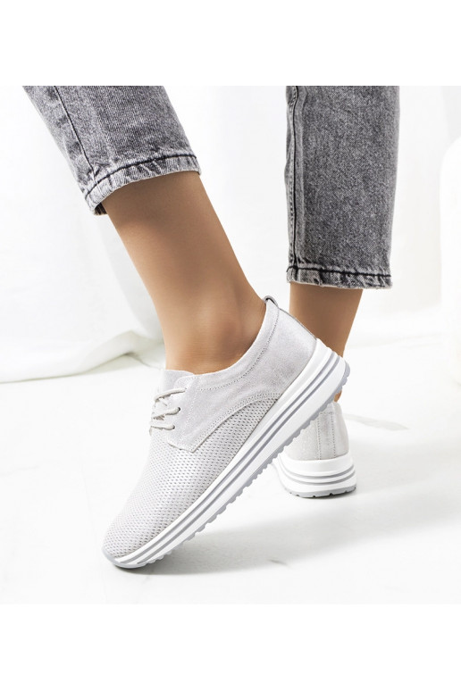 Sneakers in pelle Serra argentata