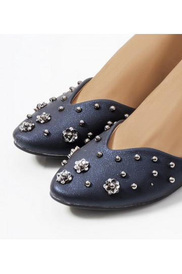 Ballerine blu navy con... 2