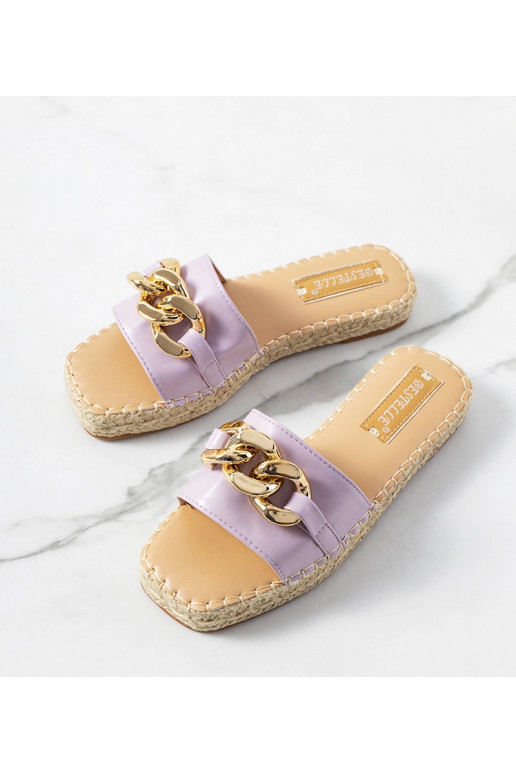 Infradito con catena Cairo viola