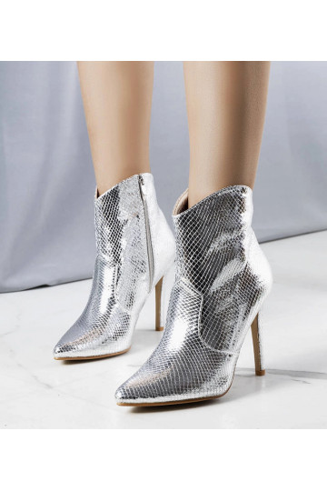 Stivaletti argentati lucidi...