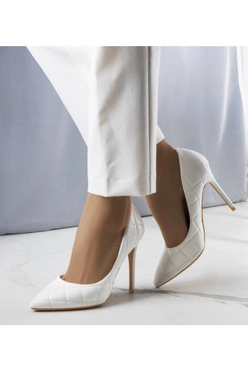 Tacco Lore trapuntato bianco