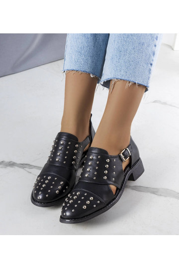 Scarpe nere Irene con cut-out 2