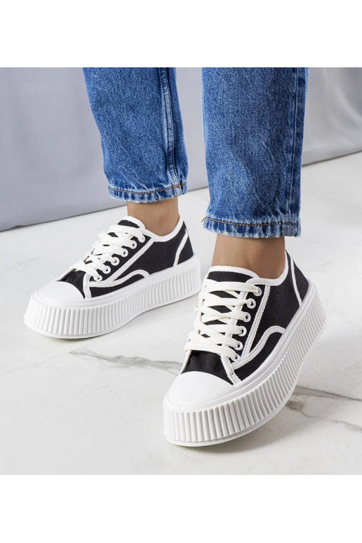 Sneakers con plateau Delores nere