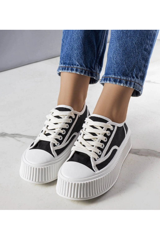 Sneakers con plateau Delores nere