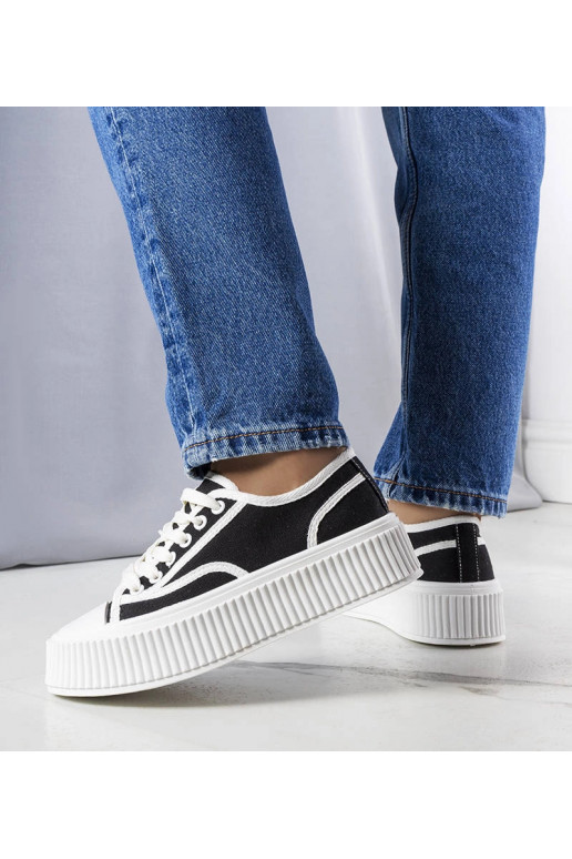Sneakers con plateau Delores nere